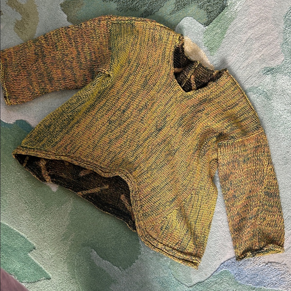 Skif International Reversible Sweater, One-of-a-Kind Wearable Art XS